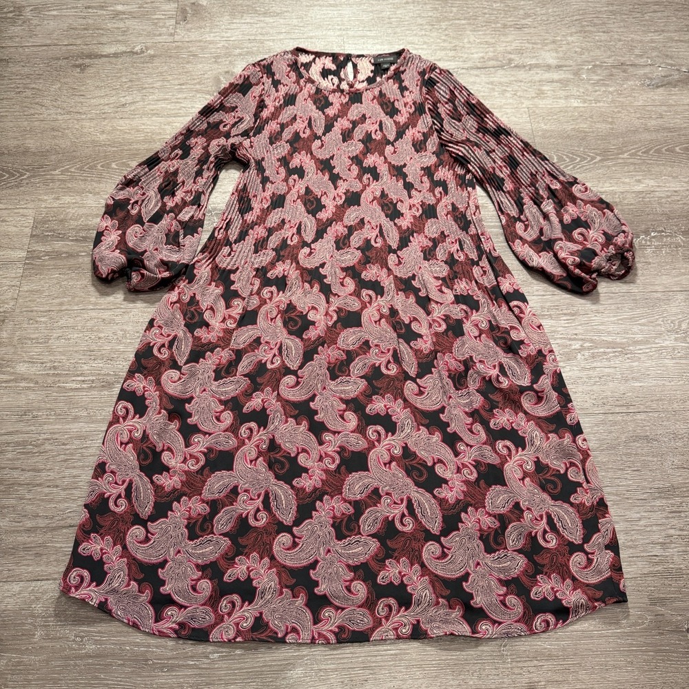 J Jill Dress Women XS Paisley Business Sheath Balloon Sleeve Wearever Collection - Picture 1 of 10